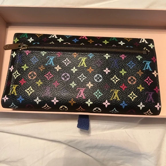 Louis Vuitton Eugenie Long Wallet In Black Multicolor - Picture 3 of 9